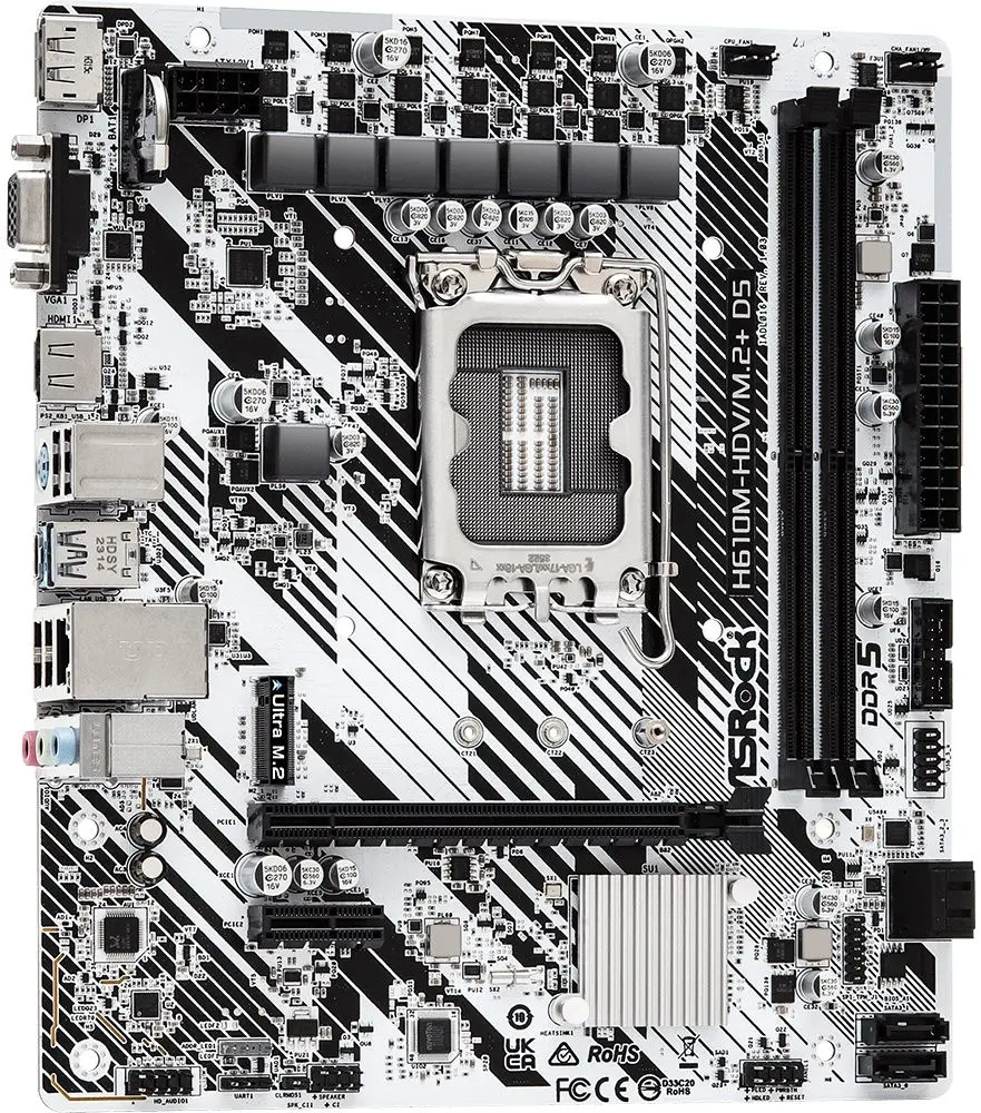 Материнская плата ASRock H610M-HDV/M.2+ D5