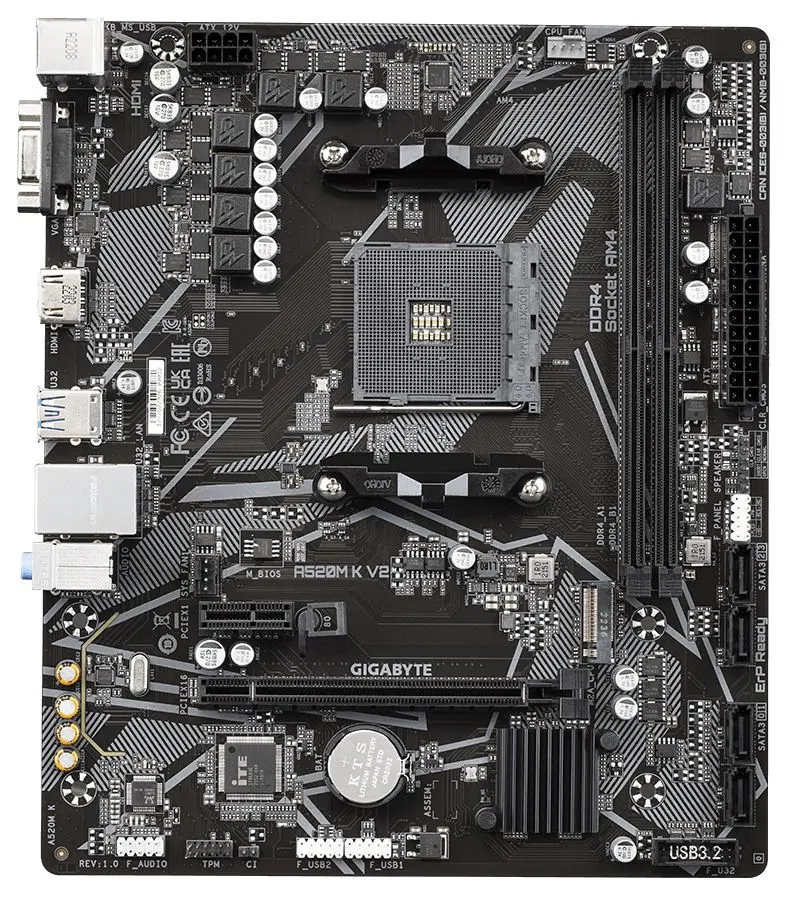 Материнская плата Gigabyte A520M K V2 (rev. 1.0)