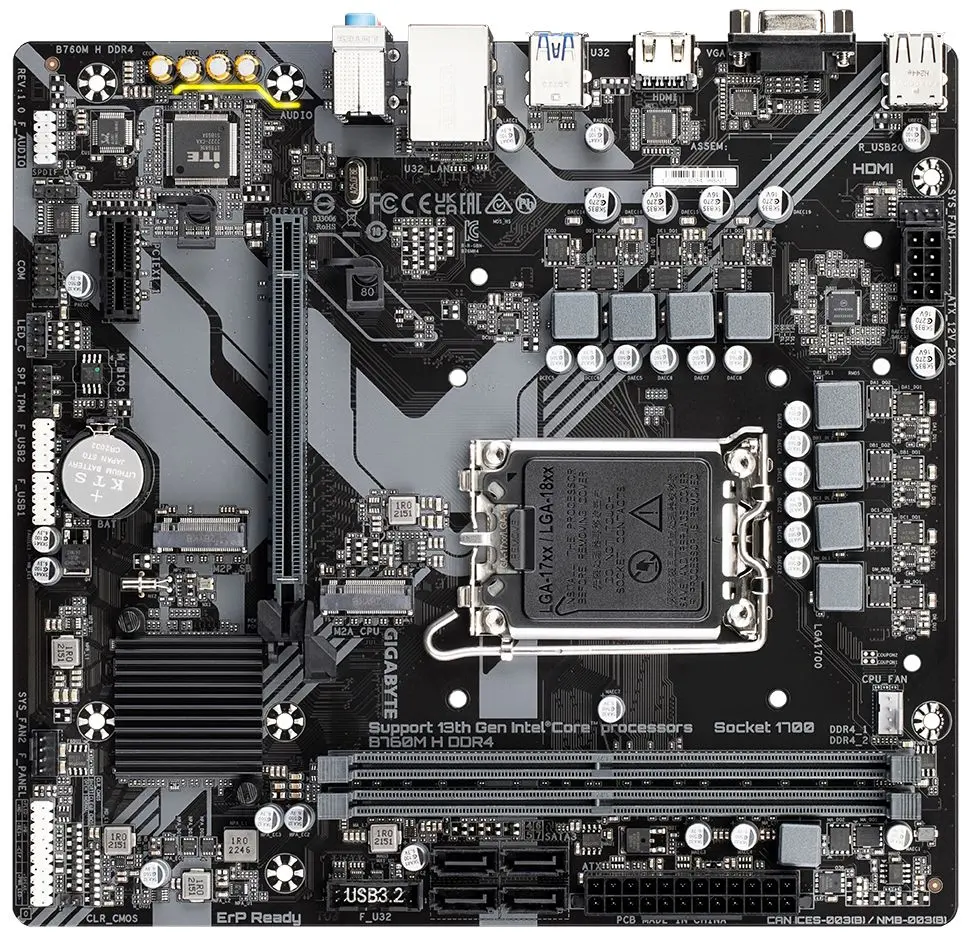 Placa de baza Gigabyte B760M H DDR4 - 3