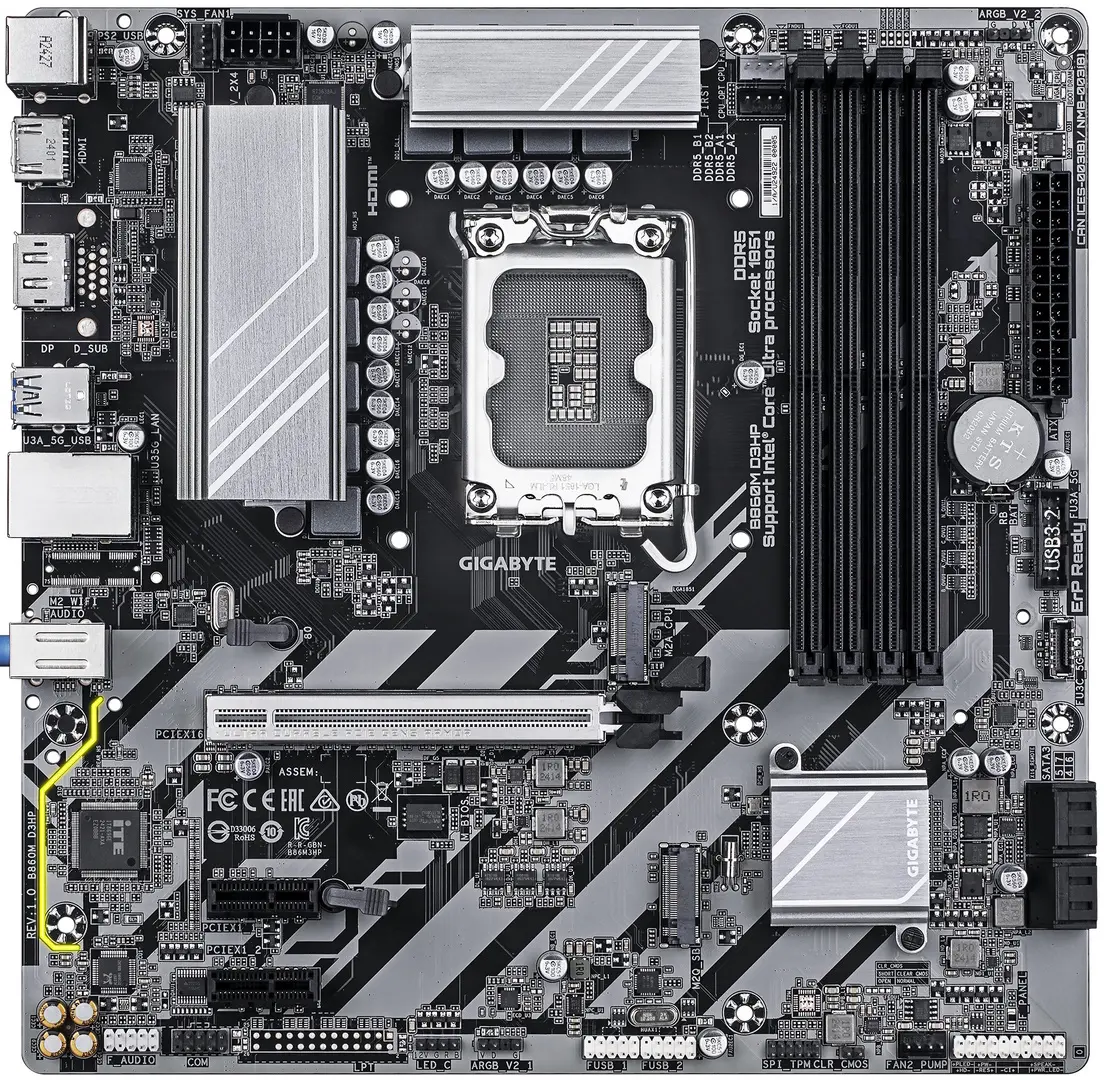 Placa de baza Gigabyte B860M D3HP (Rev. 1.0)