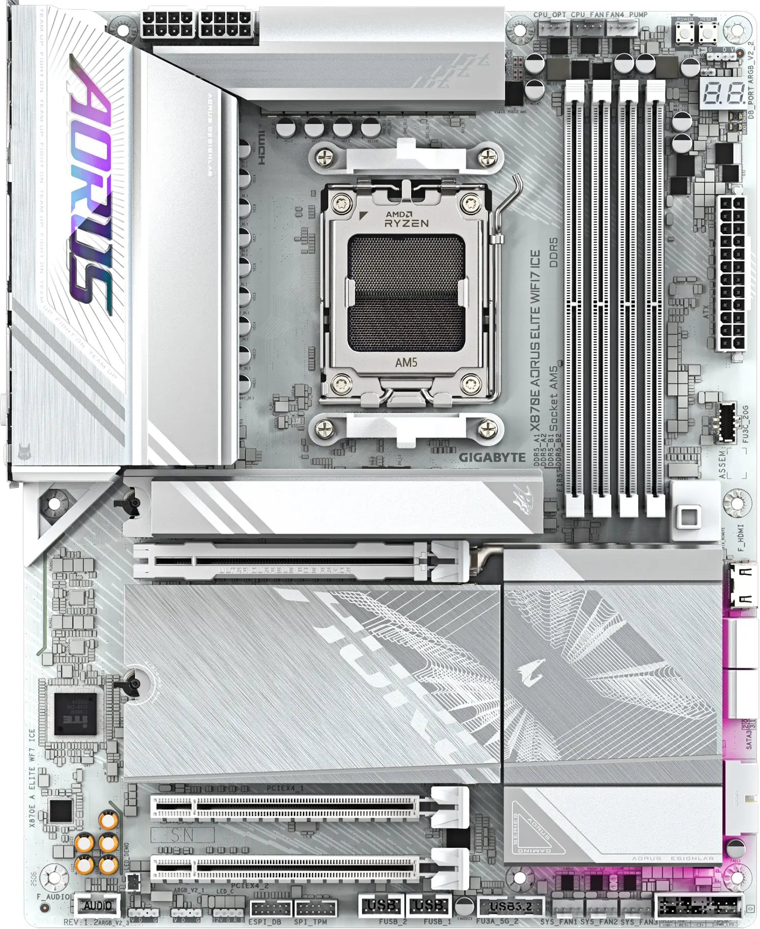 Материнская плата Gigabyte X870E Aorus Elite WiFi7 ICE