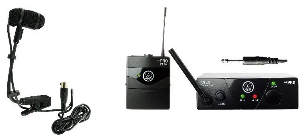 Sistem radio AKG WMS 40 Mini Inst./Superlux PRA-383D XLR (Black)