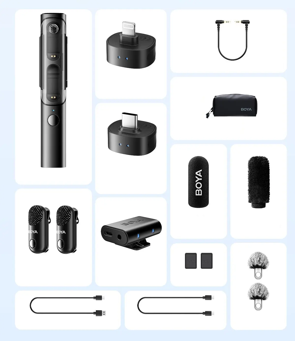 Microfon fara fir 4in1 Boya Magic-02 (Black)