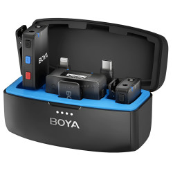 Microfon cu buclă fara fir Boya Boyamic 3-in-1 (Black)