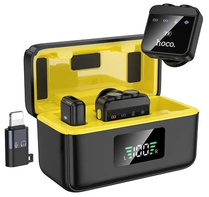 Microfon cu buclă fara fir Hoco L17 Magnetic (Black)