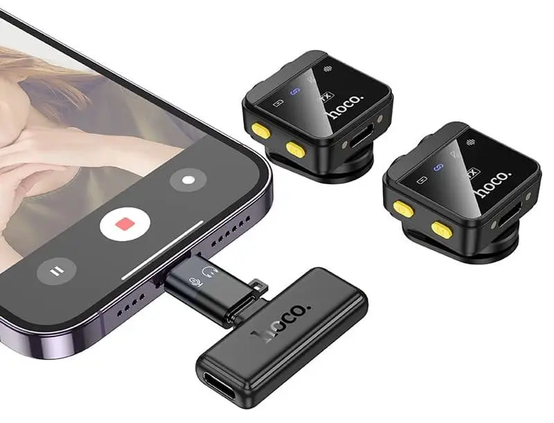 Microfon cu buclă fara fir Hoco L17 Magnetic (Black)