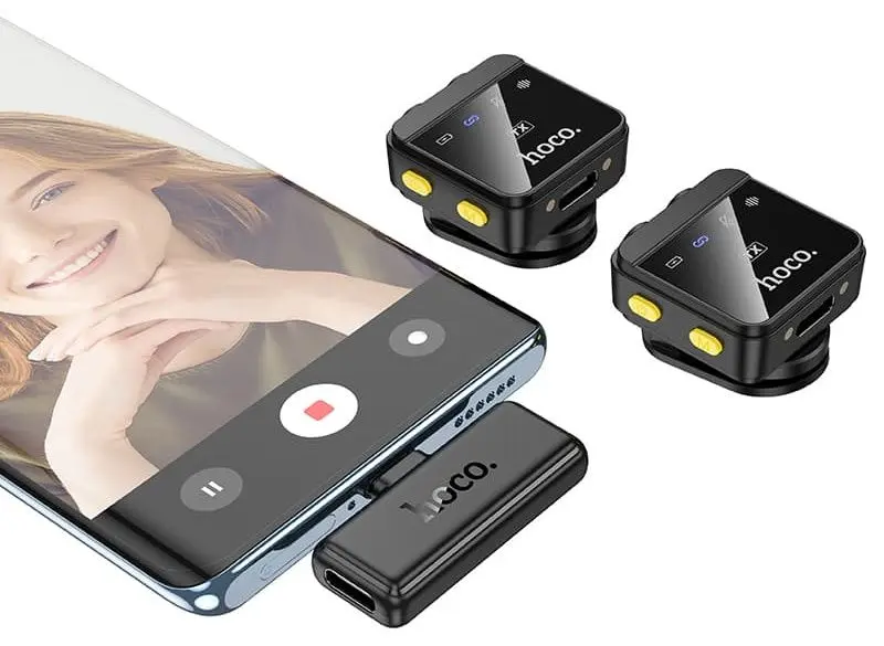 Microfon cu buclă fara fir Hoco L17 Magnetic (Black)