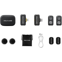 Беспроводной петличный микрофон Hollyland Lark A1 Combo (Black) Thumb