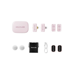 Microfon cu buclă fara fir Hollyland Lark A1 Combo (Cloud Pink) Thumb