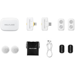 Беспроводной петличный микрофон Hollyland Lark A1 Combo (Ivory White) Thumb