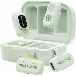 Microfon cu buclă fara fir Hollyland Lark A1 Combo (Mint Green)