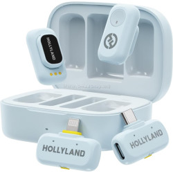 Беспроводной петличный микрофон Hollyland Lark A1 Combo (Sky Blue)