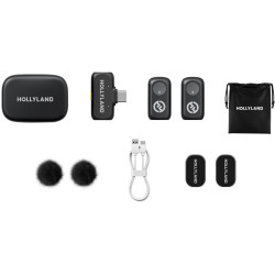 Microfon cu buclă fara fir Hollyland Lark A1 Duo USB-C (Black) Thumb