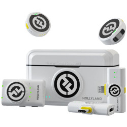 Microfon cu buclă fara fir Hollyland Lark M2 Combo (Ivory White)