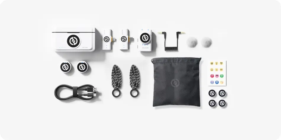 Беспроводной петличный микрофон Hollyland Lark M2 Combo (Ivory White)