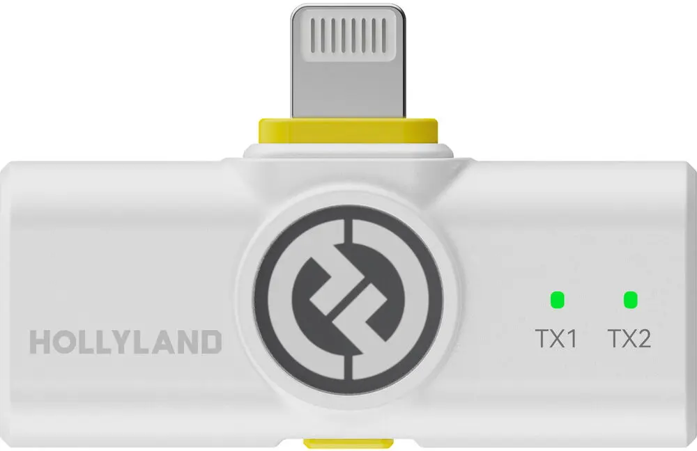 Microfon cu buclă fara fir Hollyland Lark M2 Lightning (Ivory White)