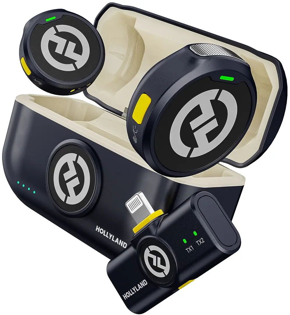 Microfon cu buclă fara fir Hollyland Lark M2 Lightning (Shine Charcoal)