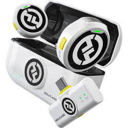 Microfon cu buclă fara fir Hollyland Lark M2 USB-C (Ivory White)