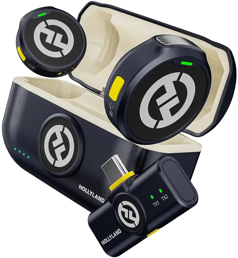 Microfon cu buclă fara fir Hollyland Lark M2 USB-C (Shine Charcoal)