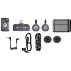 Microfon cu buclă fara fir Hollyland Lark M2S Combo (Space Gray) Thumb