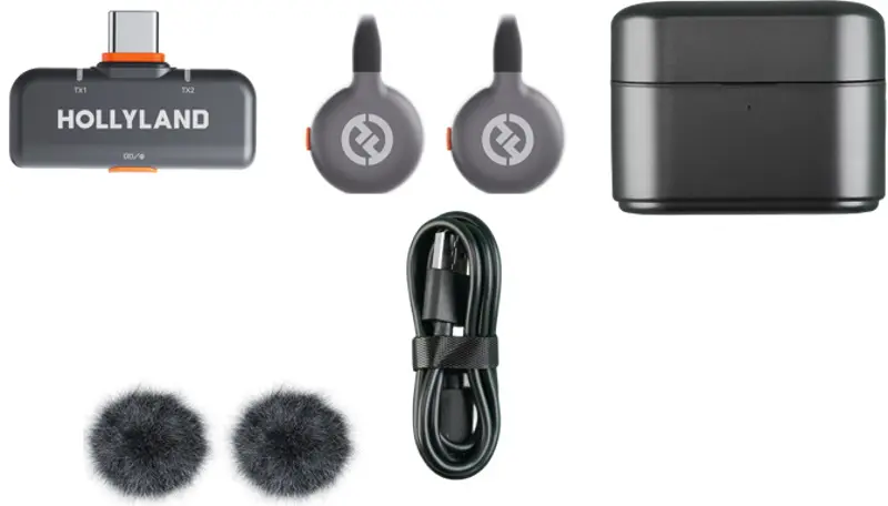 Беспроводной петличный микрофон Hollyland Lark M2S Duo (Space Gray)