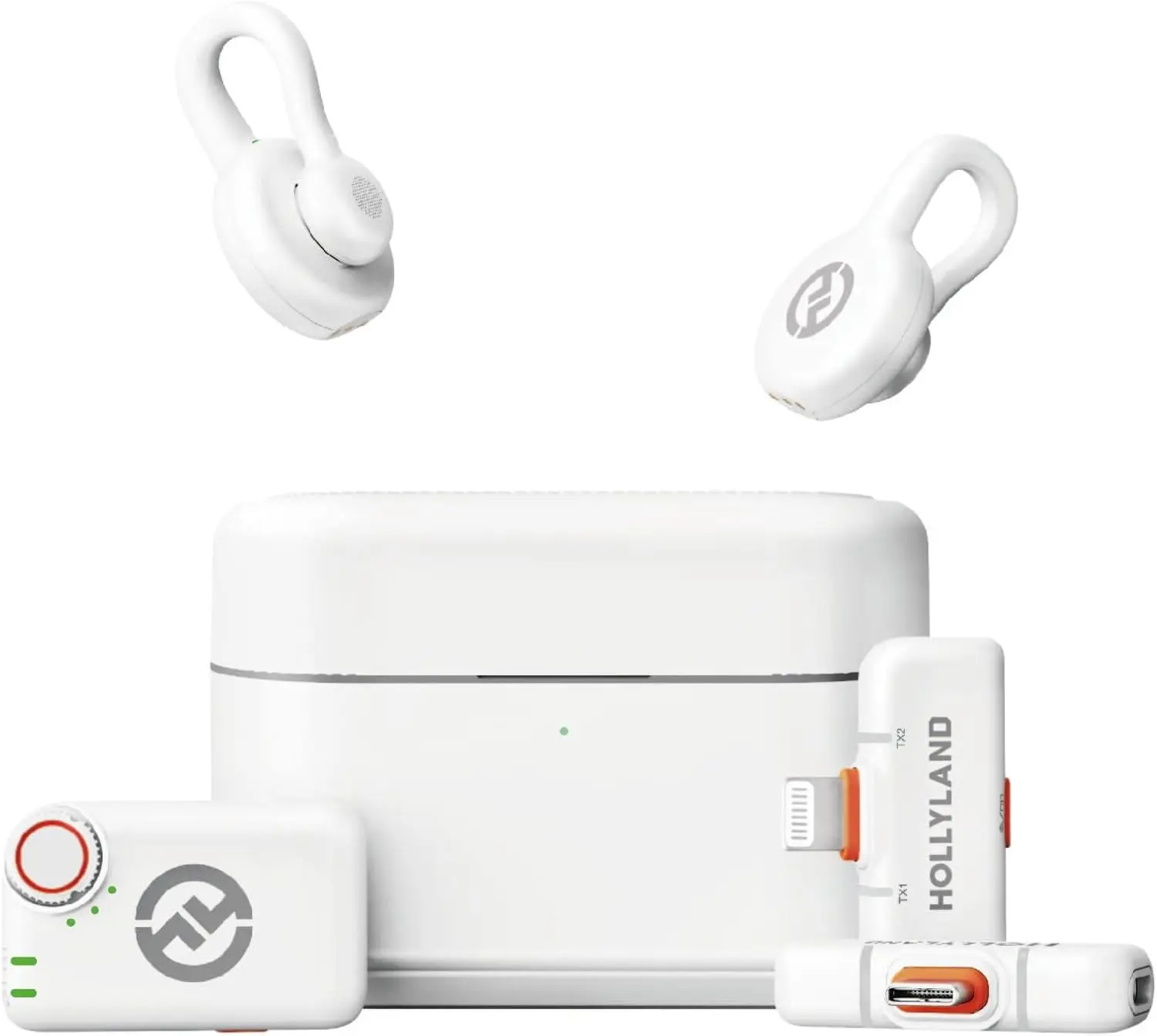 Microfon cu buclă fara fir Hollyland Lark M2S Ultimate Combo (Glacier White) - 2