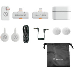 Microfon cu buclă fara fir Hollyland Lark M2S Ultimate Combo (Glacier White) Thumb
