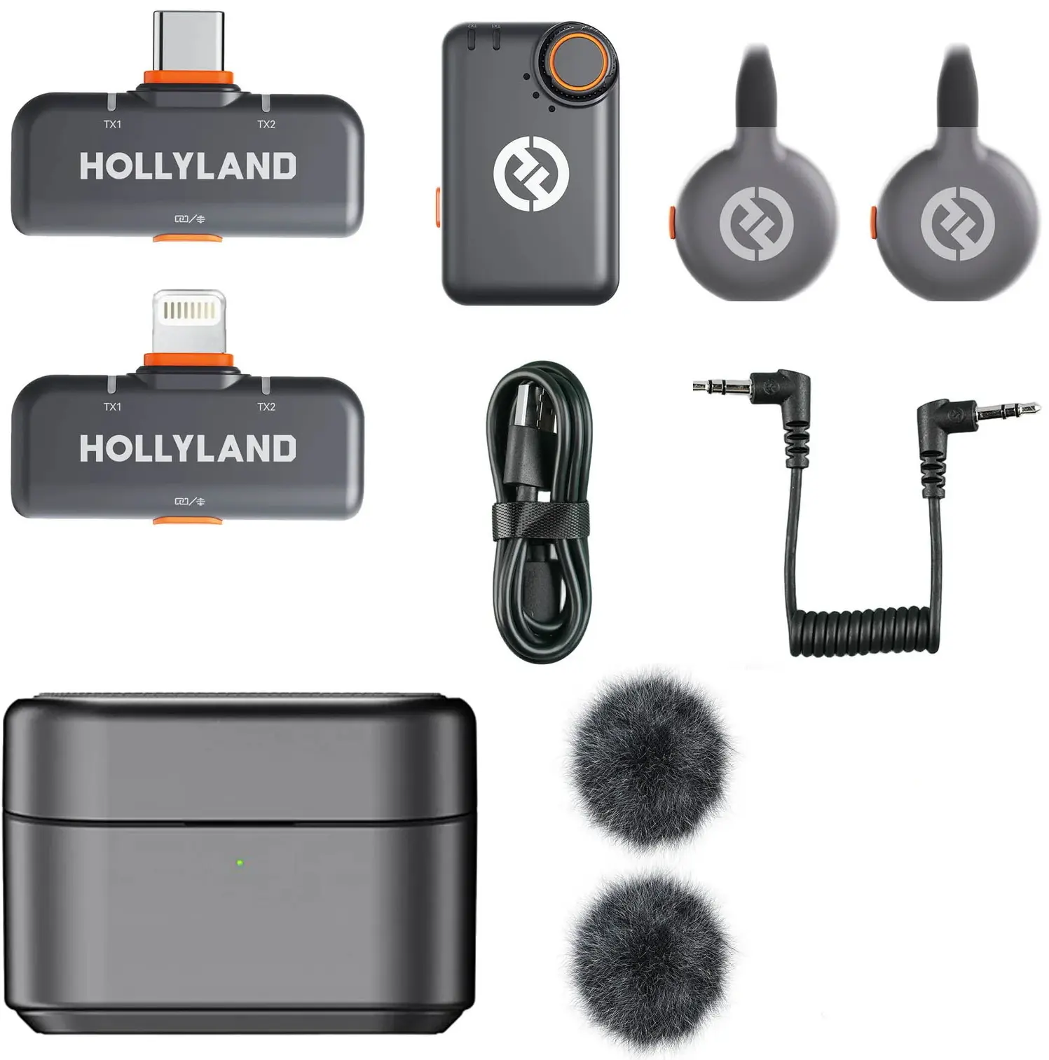 Беспроводной петличный микрофон Hollyland Lark M2S Ultimate Combo (Space Gray)