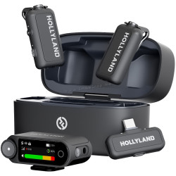 Microfon cu buclă fara fir Hollyland Lark Max 2 Combo (Black)