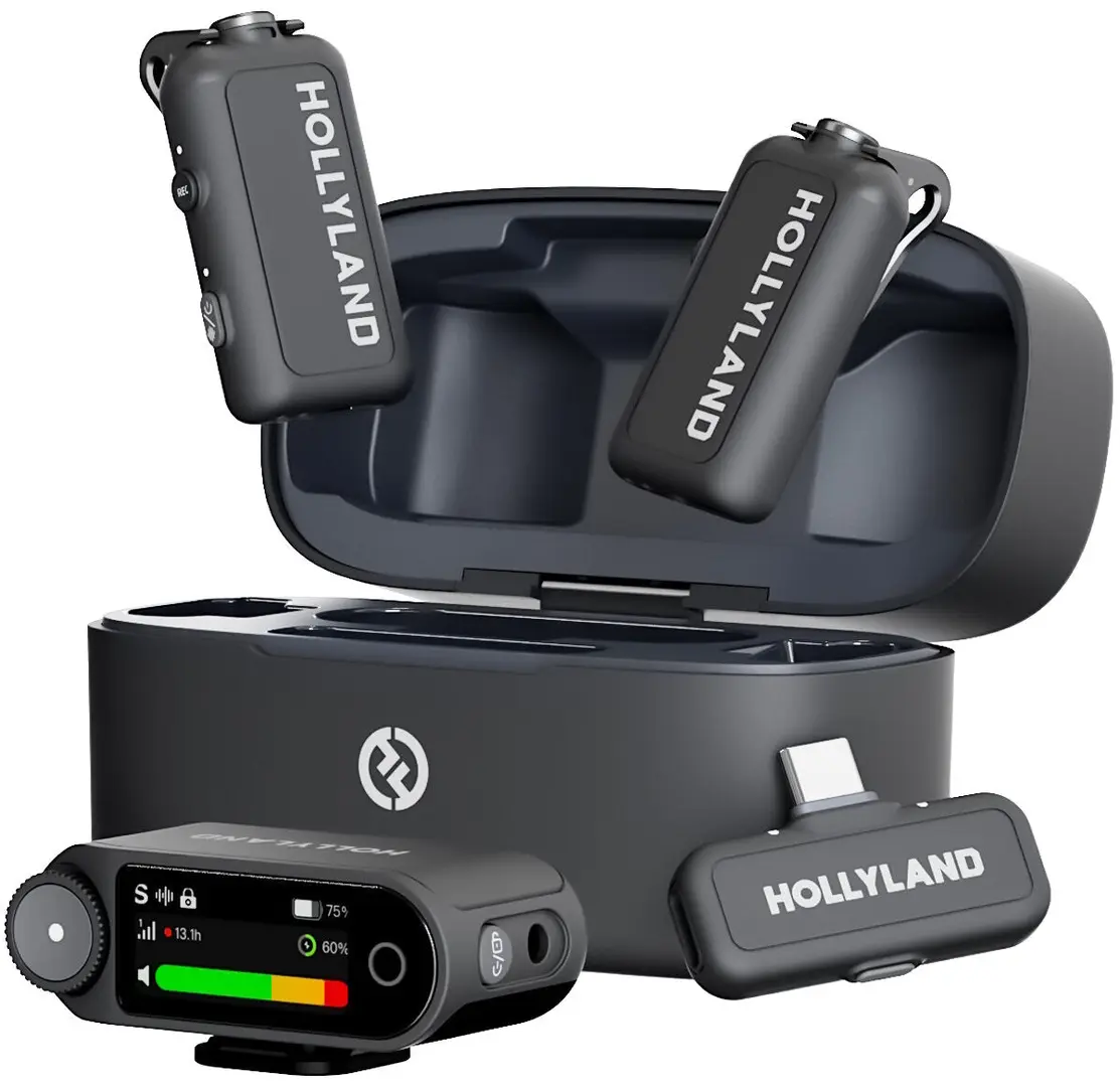 Microfon cu buclă fara fir Hollyland Lark Max 2 Combo (Black)