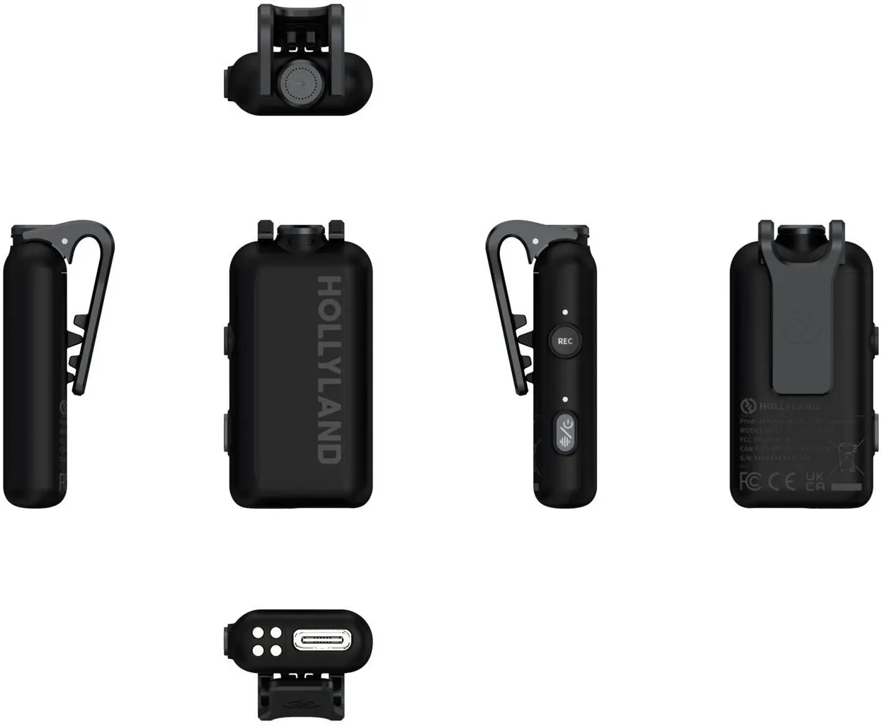 Microfon cu buclă fara fir Hollyland Lark Max 2 Solo (Black)