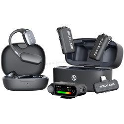 Microfon cu buclă fara fir Hollyland Lark Max 2 Ultimate Combo (Black)