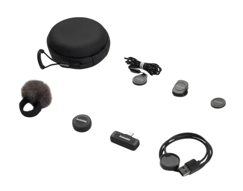 Беспроводной петличный микрофон Insta360 Mic Air 1 TX + 1 RX (Black) - 3