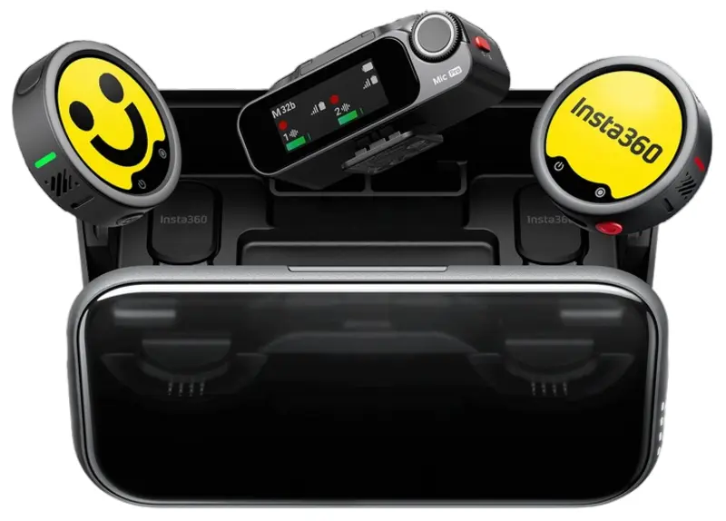 Microfon cu buclă fara fir Insta360 Mic Pro 2 TX + 1 RX (Black/Yellow) - 2