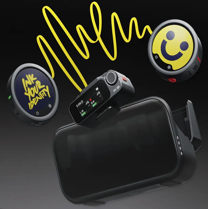 Microfon cu buclă fara fir Insta360 Mic Pro 2 TX + 1 RX (Black/Yellow) - 6