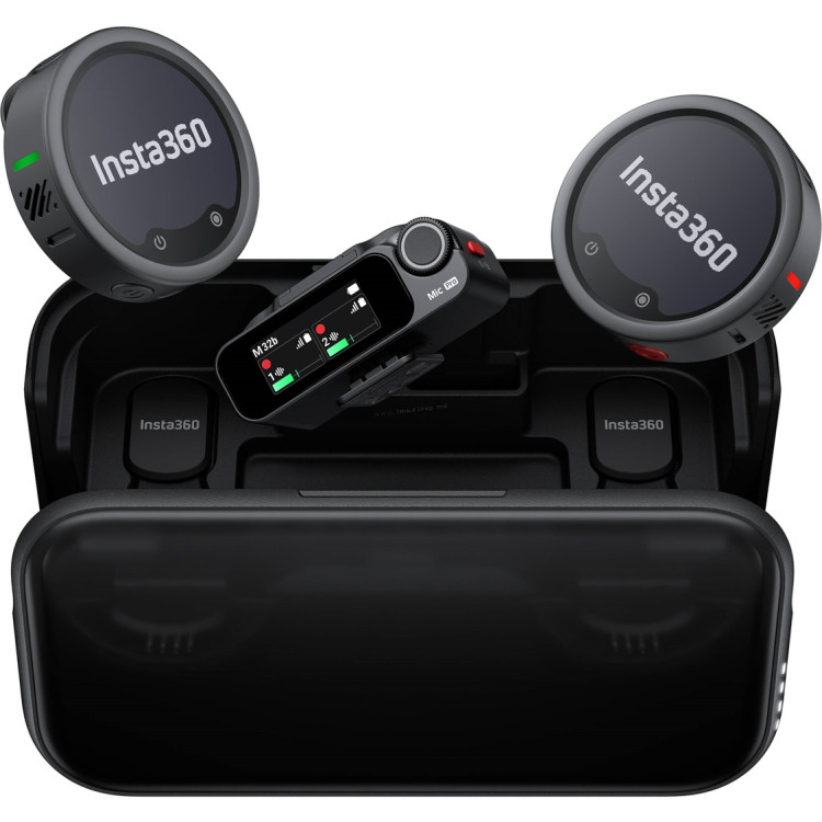 Microfon cu buclă fara fir Insta360 Mic Pro 2 TX + 1 RX (Black/Yellow)