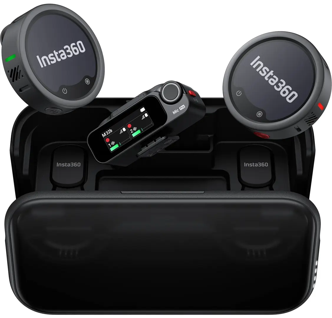 Microfon cu buclă fara fir Insta360 Mic Pro 2 TX + 1 RX (Black/Yellow)