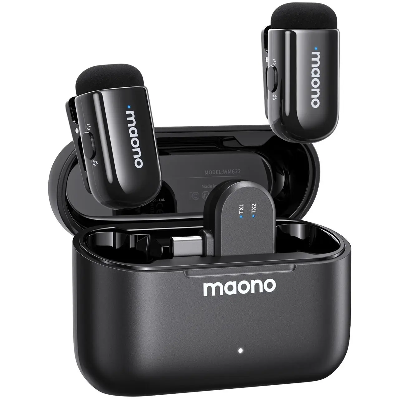Беспроводной петличный микрофон Maono WM622PC2 (Black) - 3