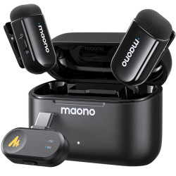 Беспроводной петличный микрофон Maono WM622PC2 (Black) Thumb