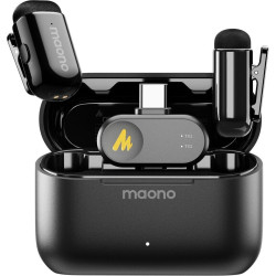 Беспроводной петличный микрофон Maono WM622PC2 (Black) Thumb