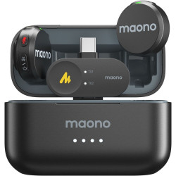 Беспроводной петличный микрофон Maono WM650PC2 (Black) Thumb