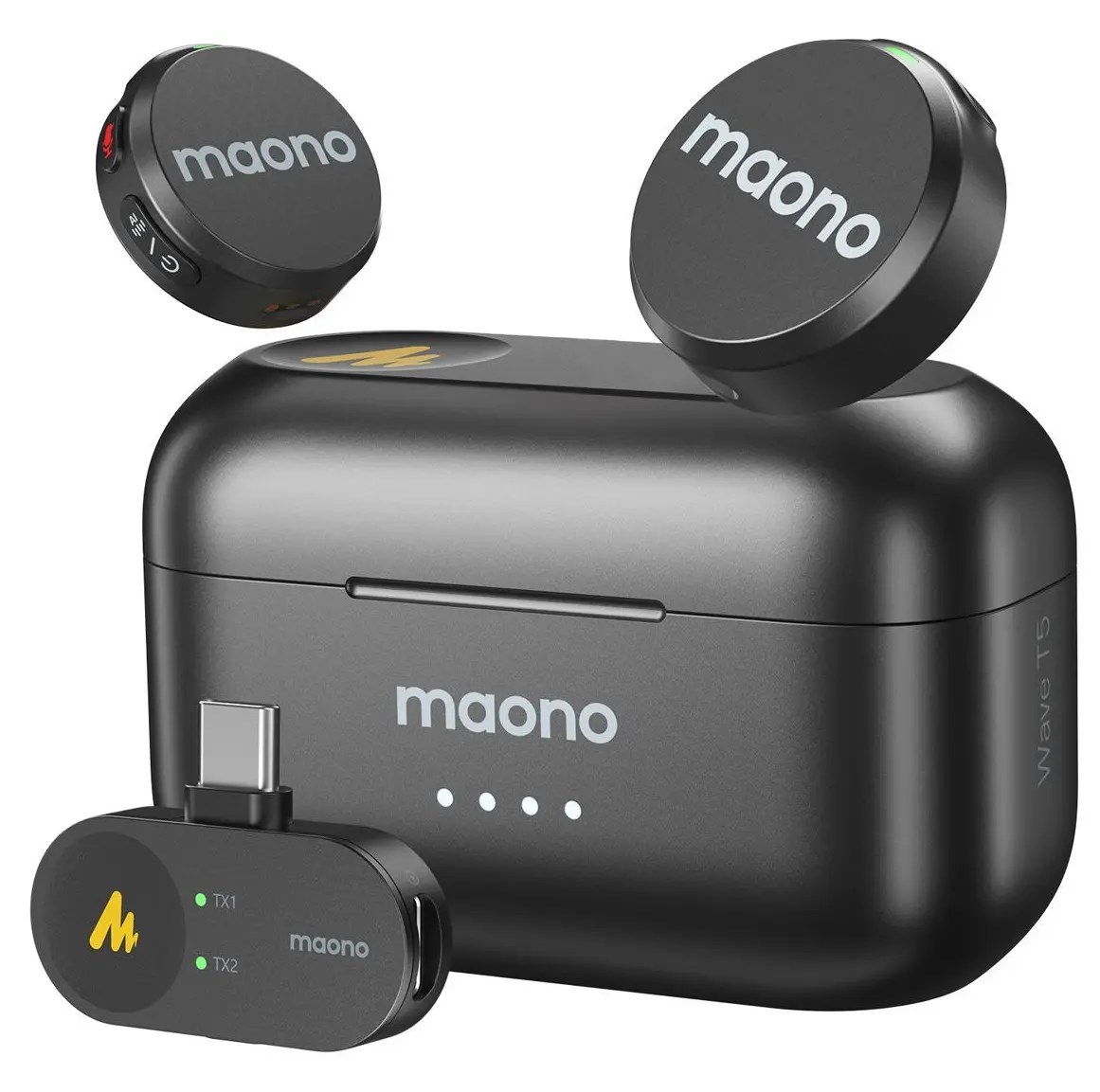 Беспроводной петличный микрофон Maono WM650PC2 (Black)