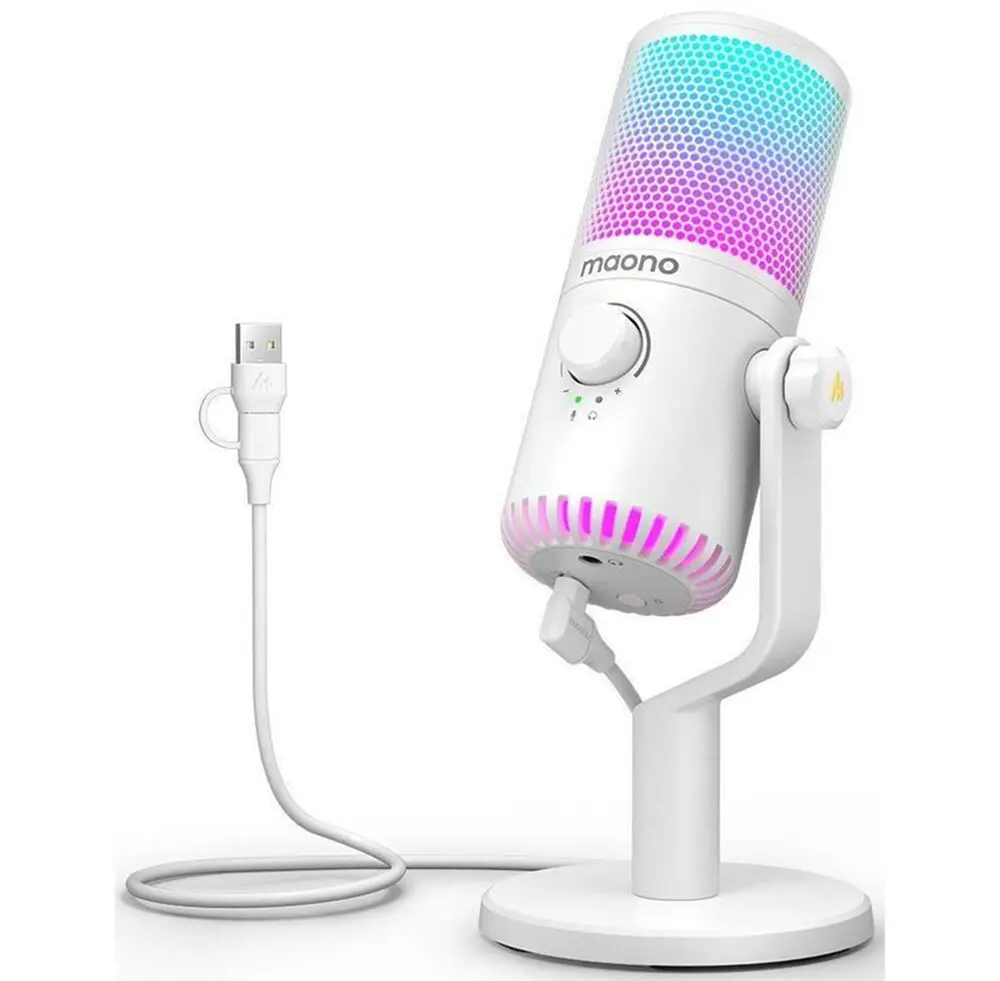 Microfon de masa Maono DM30 RGB (White)