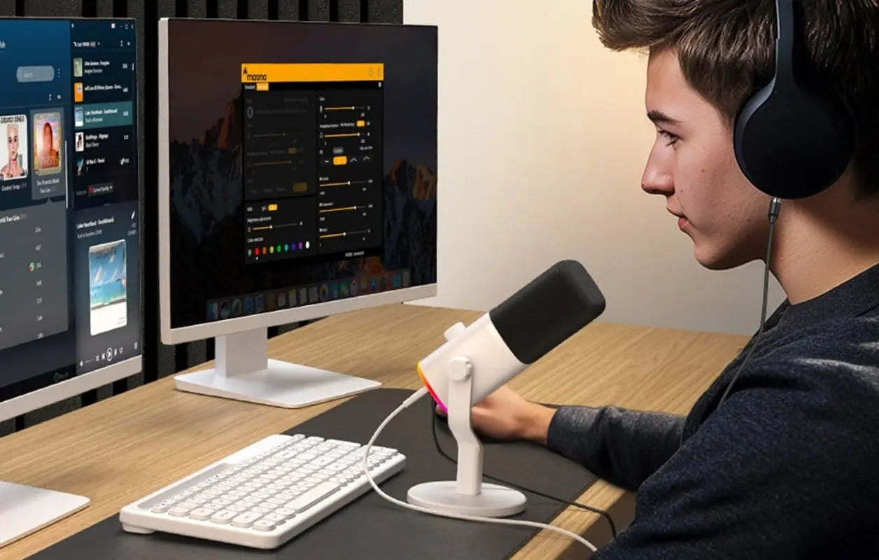 Microfon de masa Maono PD100X (White)