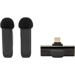 Беспроводной петличный микрофон Patona Premium 9874 (Black) Thumb