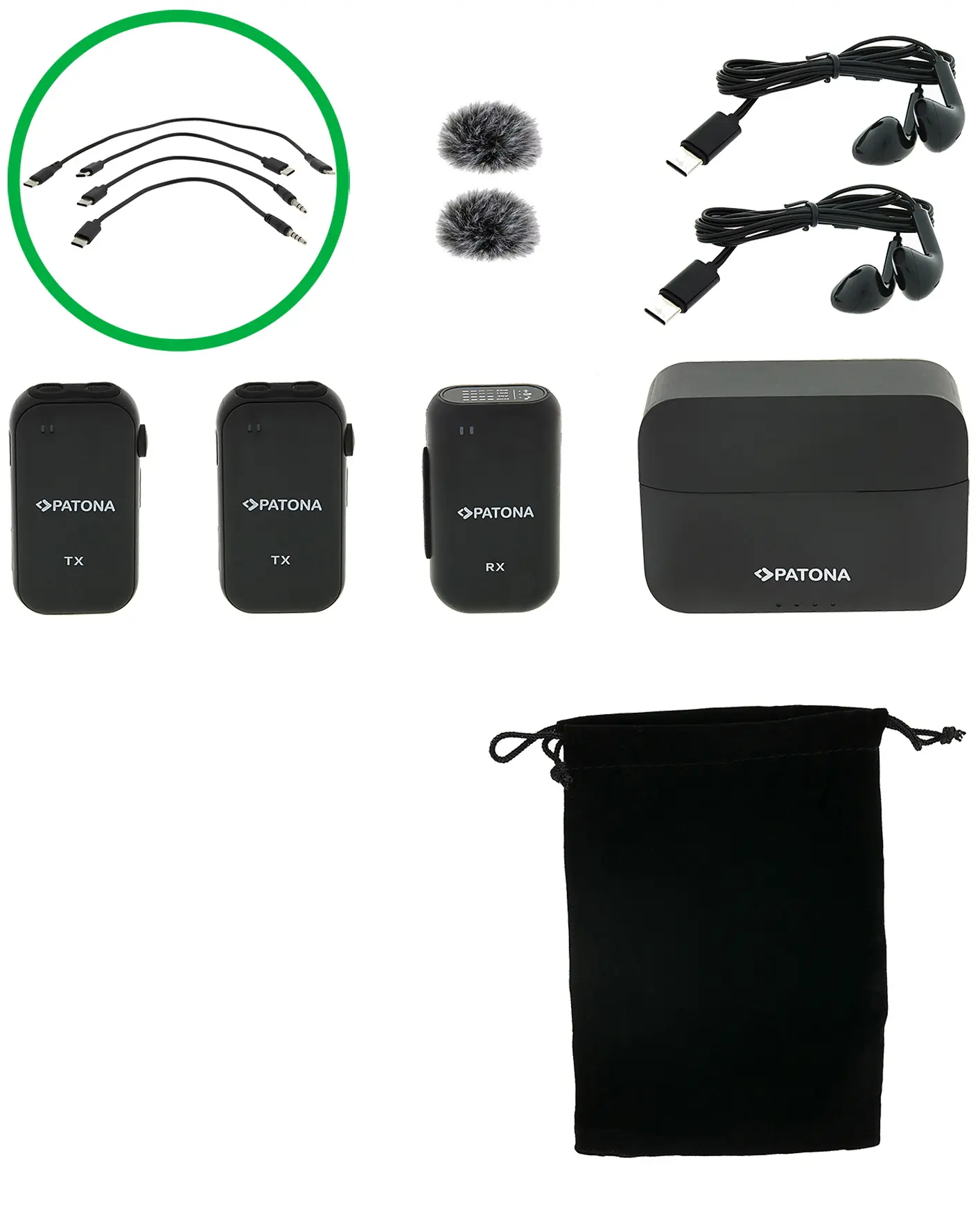 Беспроводной петличный микрофон Patona Premium 9877 (Black) - 11