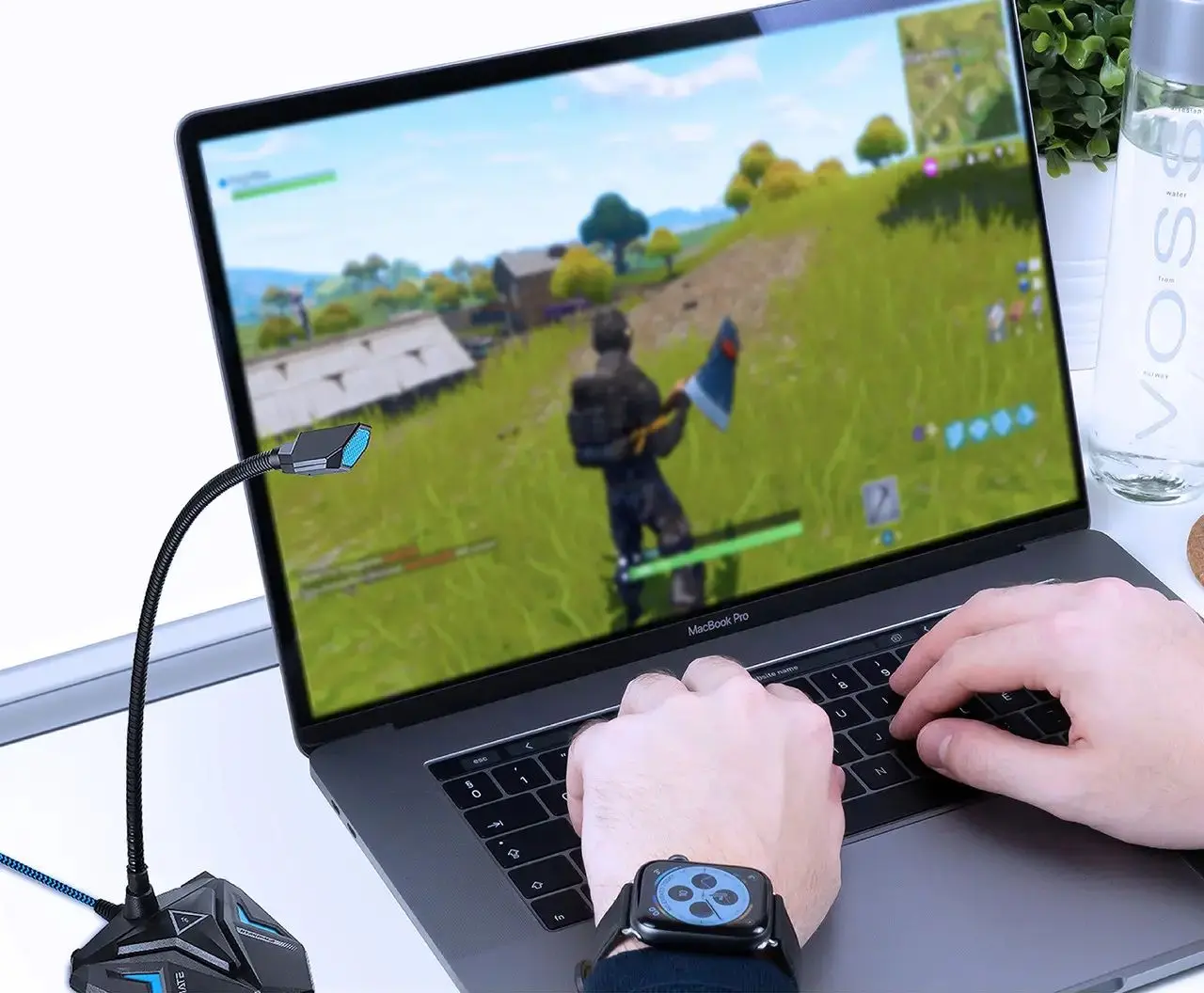 Microfon Promate Streamer (Black/Blue)