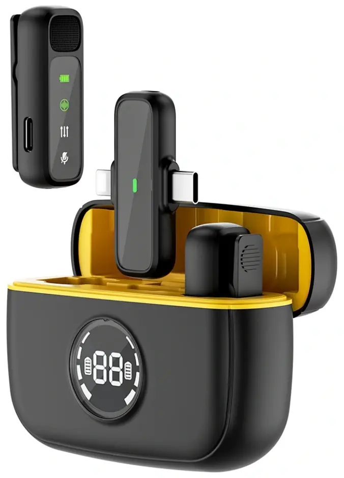 Беспроводной петличный микрофон Wiwu Wi-WM003 (Black)