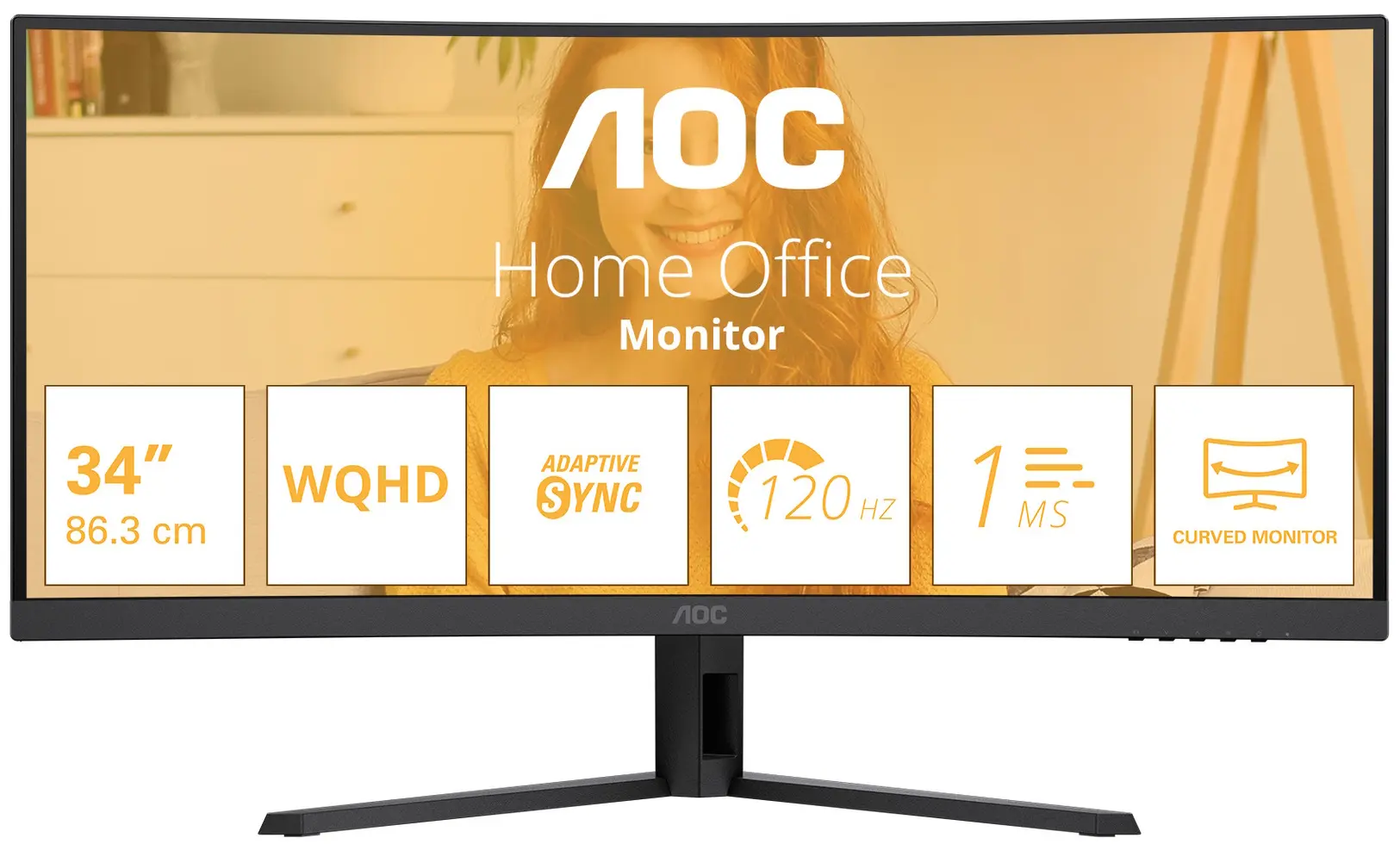 Monitor AOC CU34B3E (Black)