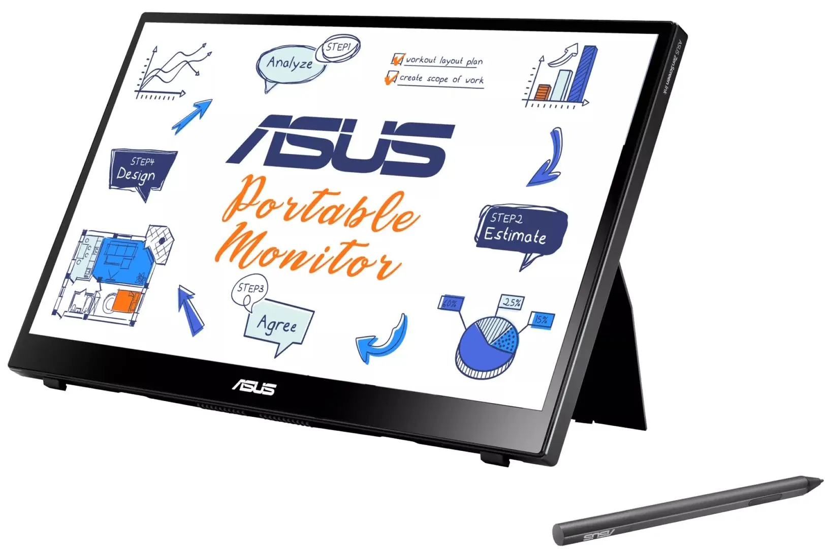 Monitor portabil Asus ZenScreen MB14AHD (Black)
